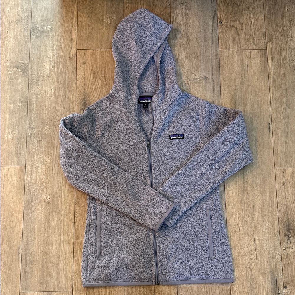 Patagonia Heathered Light Purple Fleece Hoodie